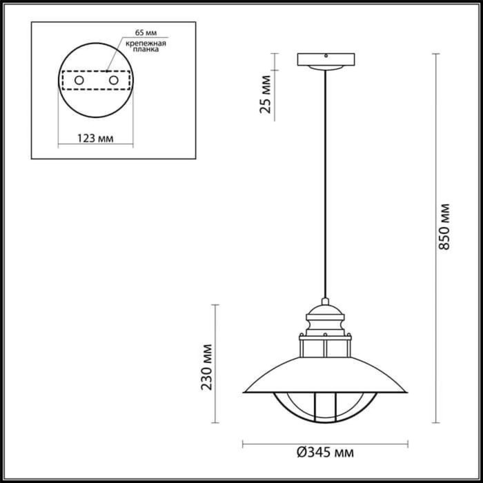 Уличный светильник IP23 DANTE, 1x60Вт, E27, IP23, цвет коричневый - фото 1906974726