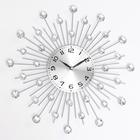 Часы настенные, серия: Ажур, "Кристалы", плавный ход, d-35 см, циферблат 13 см - Фото 1