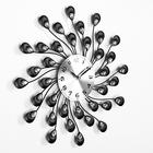 Часы настенные,серия: Ажур,"Лепестки с кристалами", плавный ход, d-13 см, 38 х 38 см - Фото 2