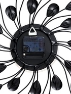 Часы настенные, серия: Ажур,«Лепестки с кристаллами», плавный ход, d=13 см, 38×38 см 3620914