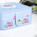 Шкатулка кожзам для украшений "Маленькая лама" 5,5х11,7х11,7 см - Фото 4