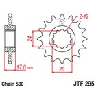 Звезда передняя, ведущая JTF295, стальная, цепь 530, 14 зубьев 4138578 - фото 305420731