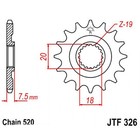 Звезда передняя, ведущая JTF326, стальная, цепь 520, 12 зубьев 4138586 - фото 305420802