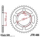 Звезда задняя, ведомая JTR486 стальная, цепь 520, 47 зубьев 4138605 - фото 305420807