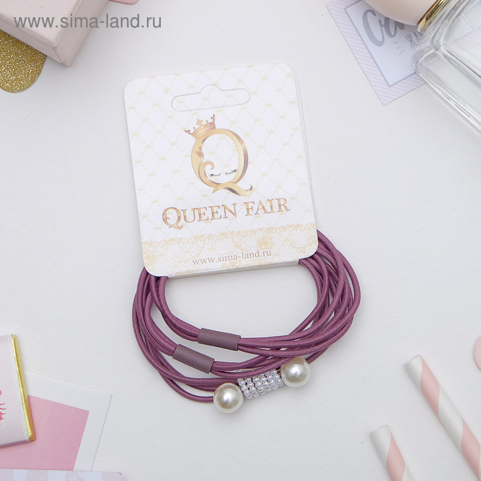 Резинка для волос "Чары" бусины (набор 3 шт) микс - Фото 1