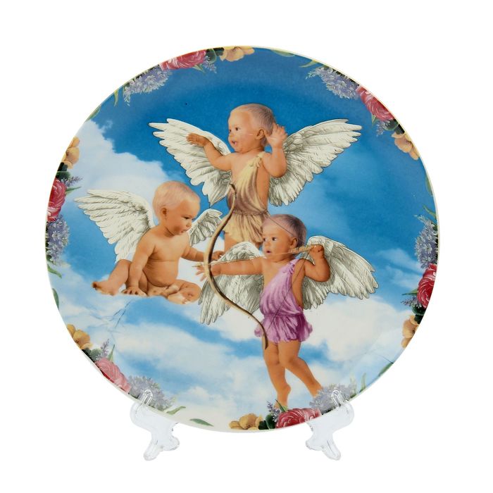 Тарелка декоративная "Ангельские создания" диаметр 20 см МИКС - Фото 1
