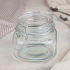 Банка стеклянная для сыпучих продуктов с бугельным замком «Оптима», 500 мл, 11,5×11×10 см, цвет МИКС - Фото 1