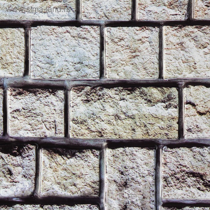 Самоклеящаяся ПВХ панель "Серый каменный кирпич" 33*33см - Фото 1