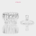 Сахарница Доляна «Любава», 250 мл, 10×10.5 см, стекло - Фото 2