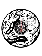Часы настенные, серия: Интерьер, "Барбершоп", плавный ход, 30 х 30 см, черные 3620967 - фото 14653443
