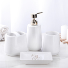 Набор аксессуаров для ванной комнаты Bonjour, 4 предмета (дозатор 400 мл, мыльница, 2 стакана), цвет белый - Фото 4