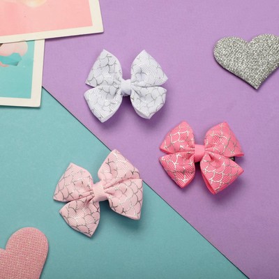 Зажим для волос "Бантик" волны, 4 см