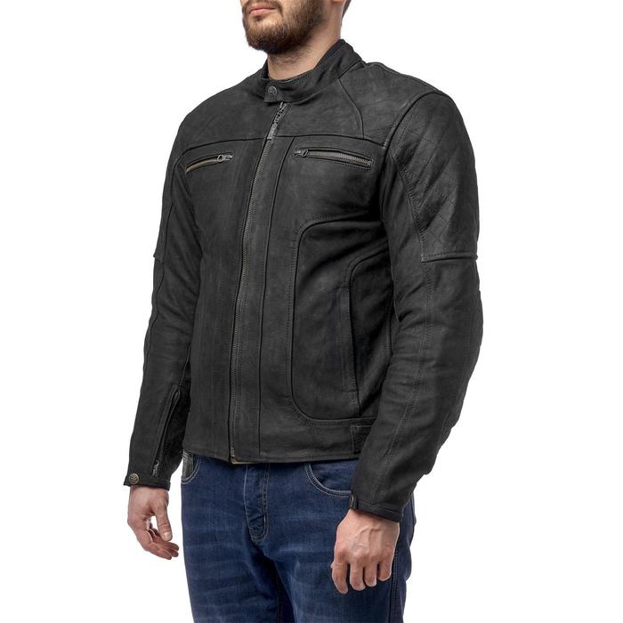 Куртка кожаная Armada, размер XL, чёрная - фото 1927436999