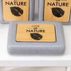 Набор аксессуаров для ванной комнаты Natural, 4 предмета (дозатор 350 мл, мыльница, 2 стакана), цвет серый - Фото 2