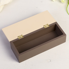 Шкатулка дерево "Ажурное сердце" кофе с молоком 6,5х24х9 см - Фото 2