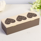 Шкатулка дерево "Ажурное сердце" кофе с молоком 6,5х24х9 см - Фото 4