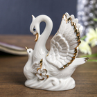 Сувенир керамика "Белая лебедь с малышом" 10,5х9х4,5 см - Фото 2