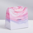 Пакет подарочный ламинированный квадратный, упаковка, «Цветочная нежность», 14 х 14 х 9 см - Фото 1