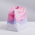 Пакет подарочный ламинированный квадратный, упаковка, «Цветочная нежность», 14 х 14 х 9 см - Фото 2