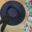 Шляпа пляжная "Очарование", цвет синий, обхват головы 58 см, ширина полей 11 см - Фото 1