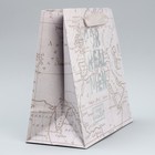 Пакет подарочный крафтовый квадратный, упаковка, «Весь мир твой», 22 х 22 х 11 см - Фото 3