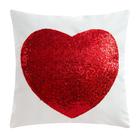 Наволочка декоративная Этель «Сердце» цвет красный,40х40 см, велюр - фото 1564172