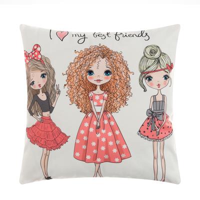 Наволочка декоративная Этель Девичьи истории»Подружки» 40×40 см, велюр