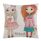 Наволочка декоративная Этель Девичьи истории»Лучшие друзья» 40×40 см, велюр - Фото 1