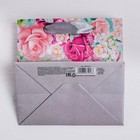 Пакет подарочный крафтовый квадратный, упаковка, «С нежной любовью», 14 х 14 х 9 см - Фото 4