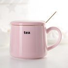 Кружка 350 мл «Напитки», с керамической крышкой и ложкой, цвета и надпись МИКС - Фото 7