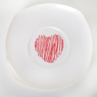 Набор керамический чайный «Влюбленнсть», 8 предметов: чашка 180 мл, блюдце 11 см - Фото 6