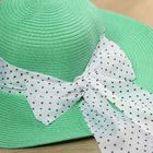 Шляпа пляжная "Очарование", цвет зелёный, обхват головы 58 см, ширина полей 11 см - Фото 2