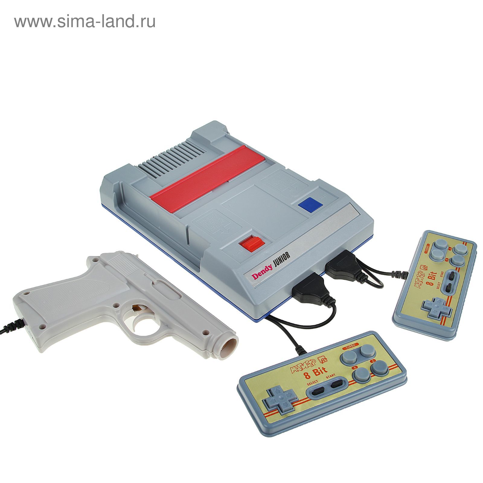 УЦЕНКА Игровая приставка DENDY Junior + 104 встр. игры (2 дж. + пистолет)(New  Game) (4157295) - Купить по цене от 1 020.00 руб. | Интернет магазин  SIMA-LAND.RU