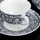 Сервиз керамический кофейный Доляна «Амира», 12 предметов: 6 чашек 80 мл, 6 блюдец - Фото 5
