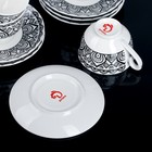 Сервиз керамический кофейный Доляна «Амира», 12 предметов: 6 чашек 80 мл, 6 блюдец - Фото 7