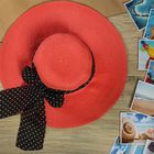 Шляпа пляжная "Очарование", цвет коралловый, обхват головы 58 см, ширина полей 11 см - Фото 1