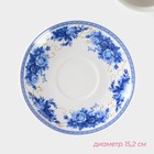 Чайная пара Доляна «Аззурро», 2 предмета: чашка 240 мл, блюдце d=15.2 см, фарфор, белая - Фото 3