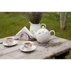 Чайник фарфоровый заварочный Доляна «Лаванда», 800 мл, цвет белый - фото 4263899