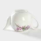 Чайник фарфоровый заварочный Доляна «Лаванда», 800 мл, цвет белый - Фото 6