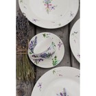 Кофейная пара Доляна «Лаванда», 2 предмета: чашка 80 мл, блюдце d=11.4 см, фарфор, белая - Фото 9