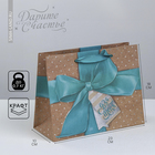 Пакет подарочный крафтовый горизонтальный, упаковка, «Кому‒то особенному», MS 23 х 18 х 10 см - фото 321526309