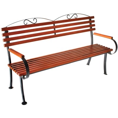 Скамейка садовая «Романтика», 160×65×95 см, металл, дерево