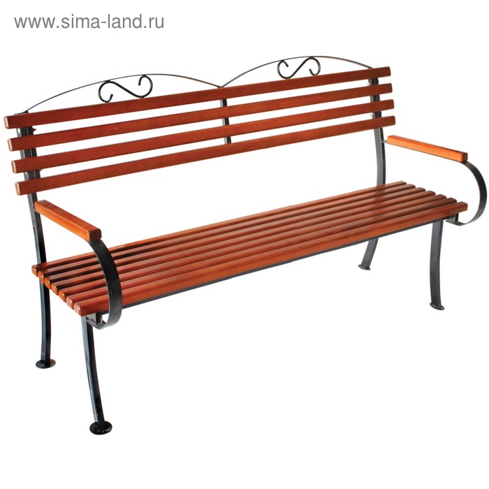 Скамейка садовая «Романтика», 160×65×95 см, металл, дерево - Фото 1