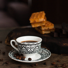 Кофейная пара фарфоровая Доляна «Амира», 80 мл - Фото 7