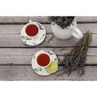 Набор фарфоровый кофейный Доляна «Лаванда», 4 предмета: 2 чашки 80 мл, 2 блюдца d=11.6 см, цвет белый - Фото 9