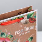 Пакет крафтовый вертикальный «Широка душа русская», 12 × 15 × 5,5 см - Фото 3