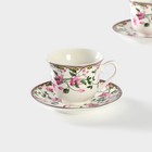 Сервиз фарфоровый чайный Доляна «Бланко», 4 предмета: 2 чашки 220 мл, 2 блюдца d=14,2 см, цвет белый - фото 4263972