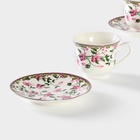 Сервиз чайный Доляна «Бланко», 4 предмета: 2 чашки 220 мл, 2 блюдца d=14.2 см, фарфор, белый - Фото 5