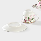 Сервиз чайный Доляна «Бланко», 4 предмета: 2 чашки 220 мл, 2 блюдца d=14.2 см, фарфор, белый - Фото 7