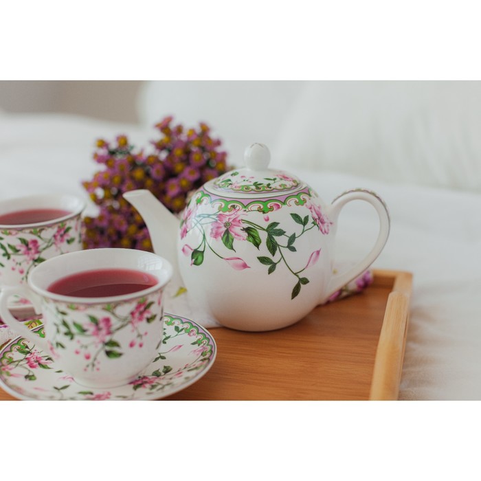 Чайник фарфоровый заварочный Доляна «Бланко», 800 мл, цвет белый - фото 1906976020